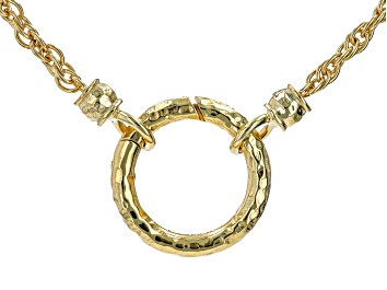 Picture of 18K Yellow Gold Over Sterling Silver 3mm Rope Chain 22" Necklace