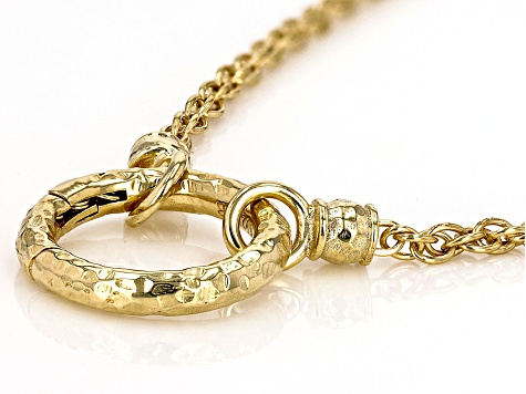 18K Yellow Gold Over Sterling Silver 3mm Rope Chain 22