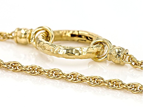 18K Yellow Gold Over Sterling Silver 3mm Rope Chain 22