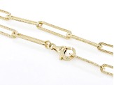 18k Yellow Gold Over Sterling Silver Paper Clip Chain Necklace