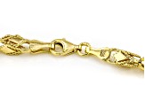 18K Yellow Gold Over Sterling Silver Turkish Chain Bracelet