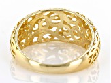 18K Yellow Gold Over Sterling Silver Filigree Ring