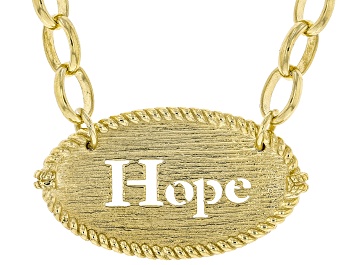 Picture of 18K Yellow Gold Over Sterling Silver Hope Necklace