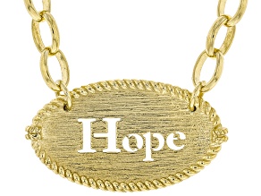 18K Yellow Gold Over Sterling Silver Hope Necklace
