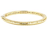 18K Yellow Gold Over Sterling Silver Filigree Bangle Bracelet