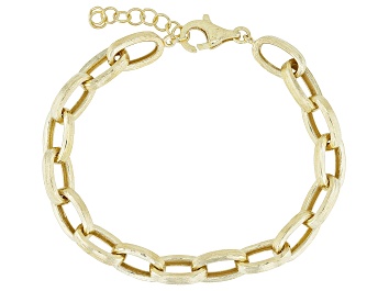 Picture of 18K Yellow Gold Over Sterling Silver Oval Link Bracelet