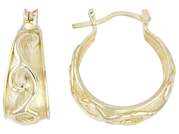 rippmonster　gold hoop Textured Ribbed Gold Hoops - All Jewelry | Red Dress