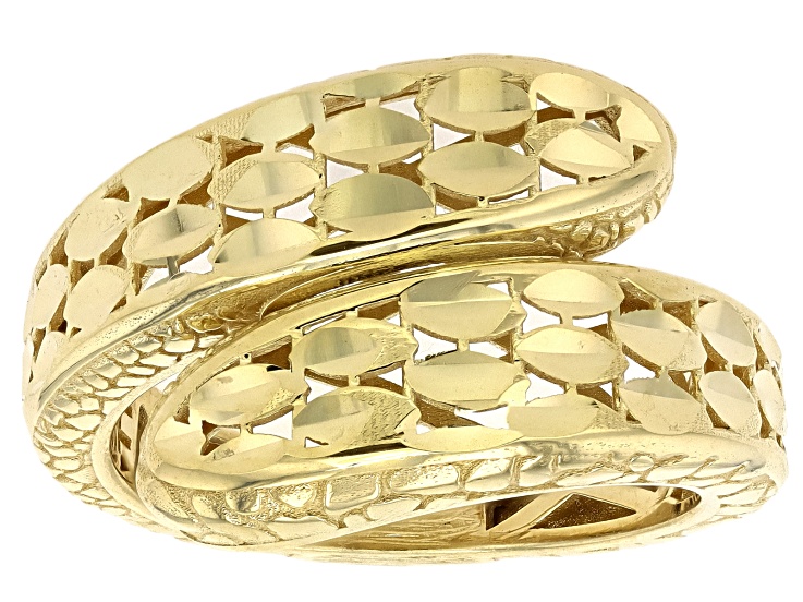 18K Gold Over Sterling Silver Bypass Ring - TRK614 | JTV