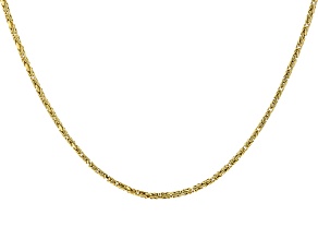 18k Gold Over Sterling Silver 24" Byzantine Necklace 2.3mm