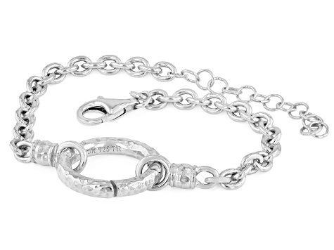 4℃ SILVER ブレスレット Platinum Over Sterling Silver 4mm Bracelet - TRK707B | JTV