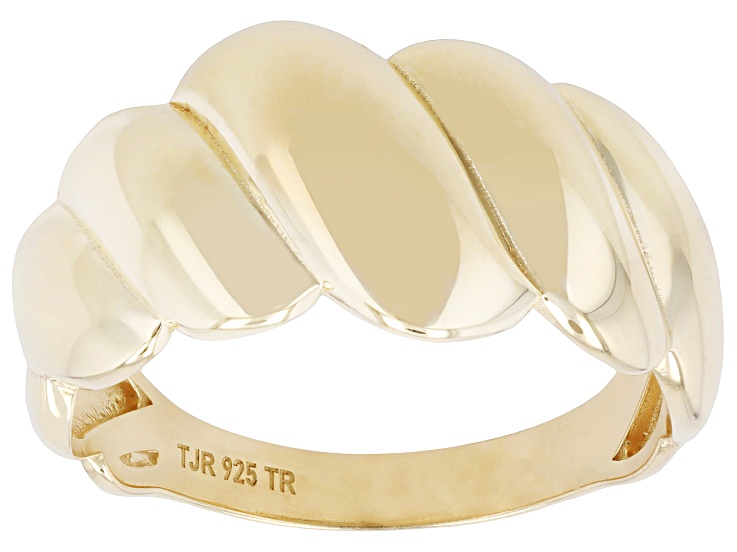 Artisan Collection of Turkeyâ„¢ High Polish 18k Yellow Gold Over Silver Ring