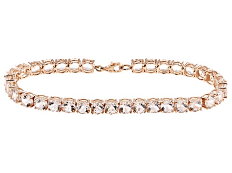 Morganite 14k Rose Gold Bracelet 14.00ctw