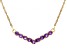 Purple African Amethyst 18k Yellow Gold Over Sterling Silver Necklace 2.06ctw