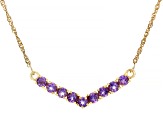 Purple African Amethyst 18k Yellow Gold Over Sterling Silver Necklace 2.06ctw