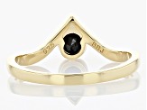 Black Spinel 18K Yellow Gold Over Sterling Silver Ring 0.34ctw