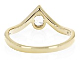White Lab Created Sapphire 18K Yellow Gold Over Sterling Silver Ring .28ct