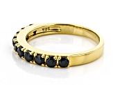 Black Spinel 18K Yellow Gold Over Sterling Silver Band Ring 0.92ctw
