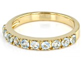 Sky Blue Topaz 18k Yellow Gold Over Sterling Silver Band Ring 0.59ctw