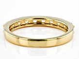 White Topaz 18K Yellow Gold Over Sterling Silver Band Ring 0.63ctw