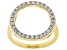 White Zircon 18K Yellow Gold Over Sterling Silver Circle Ring .50ctw