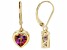 Multi Color Quartz 18k Yellow Gold Over Sterling Silver Dangle Earrings 1.72ctw