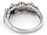Green Chrome Diopside Rhodium Over Silver Band Ring 0.32ctw