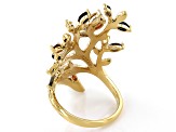 Yellow Citrine 18k Yellow Gold Over Sterling Silver Tree of Life Ring 1.03ctw