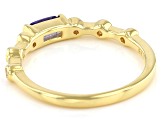 Blue Tanzanite 18k Yellow Gold Over Sterling Silver Ring 0.30ctw