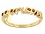 White Zircon 18k Yellow Gold Over Sterling Silver Ring 0.07ctw