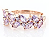 Purple Lab Created Sapphire 18K Rose Gold Over Sterling Silver Ring 1.30ctw