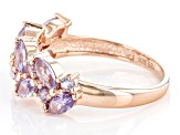 Purple Lab Created Sapphire 18K Rose Gold Over Sterling Silver Ring 1.30ctw