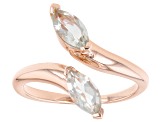 Green Prasiolite 18k Rose Gold Over Sterling Silver Ring 1.00ctw