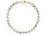 Marquise Lab Created White Sapphire 18k Yellow Gold Over Sterling Silver Bracelet 14.14ctw