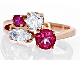 Pink Topaz 18k Rose Gold Over Sterling Silver Ring 1.99ctw