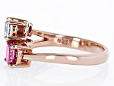 Pink Topaz 18k Rose Gold Over Sterling Silver Ring 1.99ctw