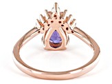 Purple Lab Created Color Change Sapphire 18k Rose Gold Over Sterling Silver Ring