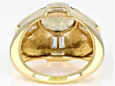 Champagne Quartz 18k Yellow Gold Over Sterling Silver Ring 3.57ctw