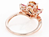 Twilight Ecstasy™ Topaz 18k Rose Gold Over Silver Ring 1.72ctw