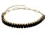 Black Spinel 18k Yellow Gold Over Sterling Silver Paperclip Bracelet 7.36ctw