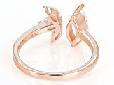 White Lab Created Sapphire 18k Rose Gold Over Sterling Silver Ring 1.44ctw