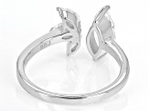 White Lab Created Sapphire Rhodium Over Sterling Silver Ring 1.44ctw