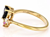 Black Spinel 18k Yellow Gold Over Sterling Silver Ring 1.73ctw