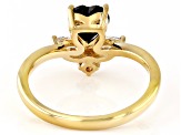 Black Spinel 18k Yellow Gold Over Sterling Silver Ring 1.73ctw