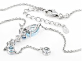 Sky Blue Topaz Rhodium Over Sterling Silver Necklace 2.55ctw