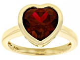 Red Lab Created Ruby 18k Yellow Gold Over Sterling Silver Ring 4.35ct