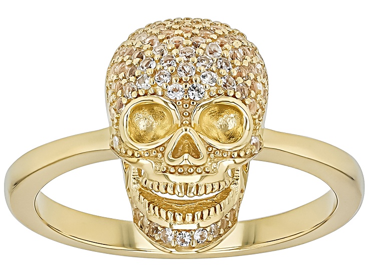 TT 14K Gold GP 316L S.Steel Skull Ring Extra Large 3 Colors Size 7-15 RZ45J - Foto 9