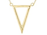 18k Yellow Gold Over Sterling Silver Triangle Necklace