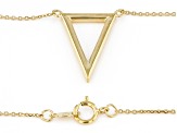 18k Yellow Gold Over Sterling Silver Triangle Necklace