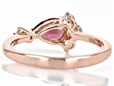 Raspberry Rhodolite 18k Rose Gold Over Sterling Silver Ring 1.06ctw