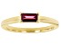 Raspberry Rhodolite 18k Yellow Gold Over Sterling Silver Solitaire Ring 0.38ct